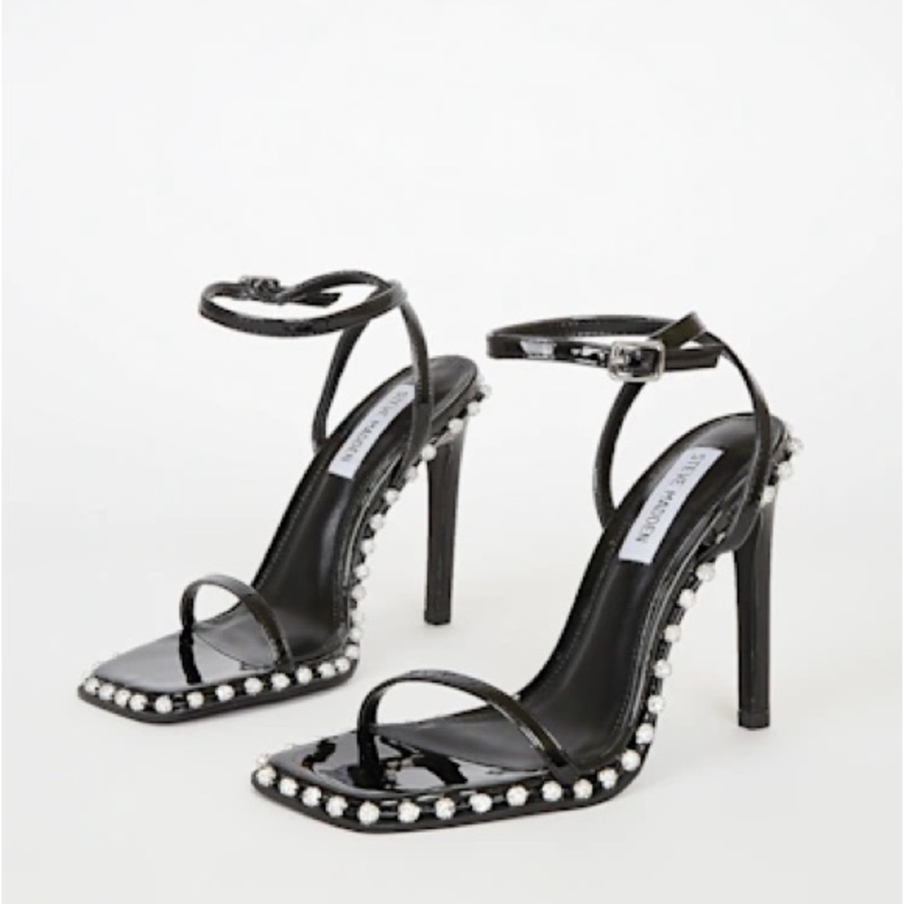 Steve Madden Zelle Black Rhinestone Heels